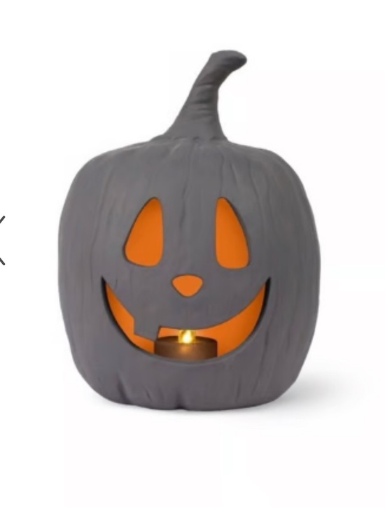 Target Other - Target Bullseyes Playground Halloween Terracotta Light Up Jack O Lantern Pumpkin